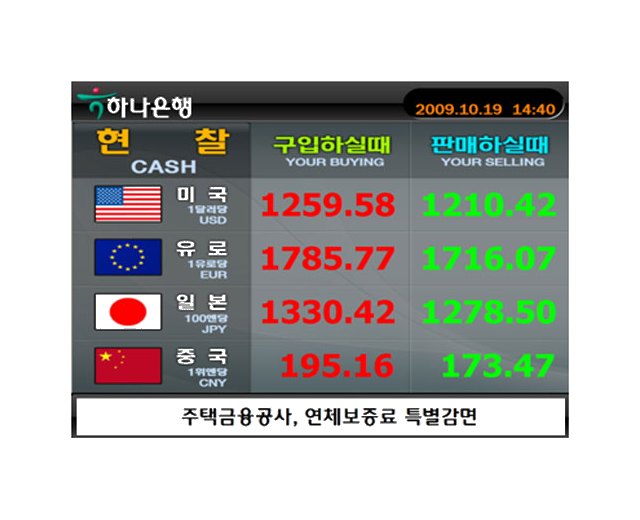 LCD 환율 게시판